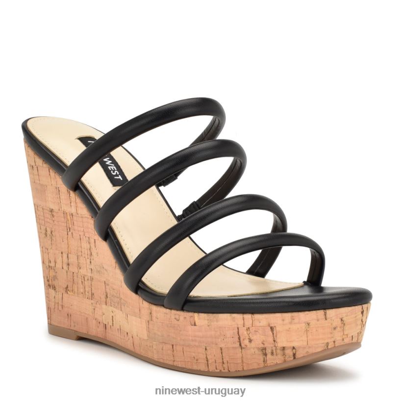 BD0422666 Nine West sandalias alpargatas con cuña Haloway negro
