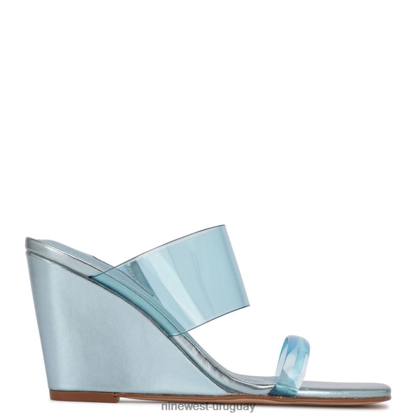 BD0422732 Nine West sandalias nats con cuña azul