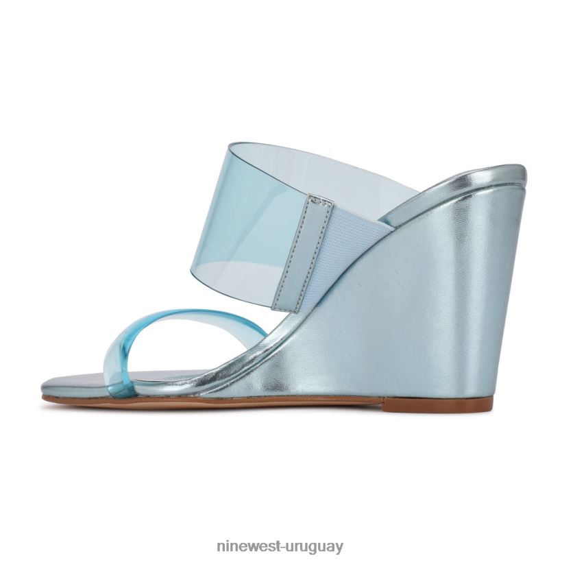 BD0422732 Nine West sandalias nats con cuña azul