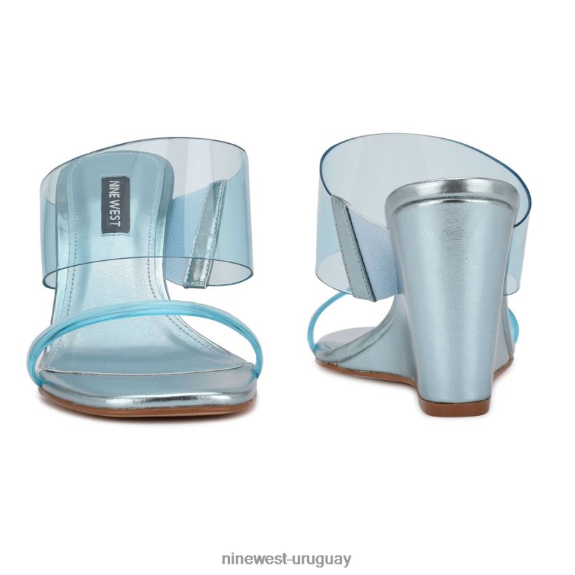 BD0422732 Nine West sandalias nats con cuña azul