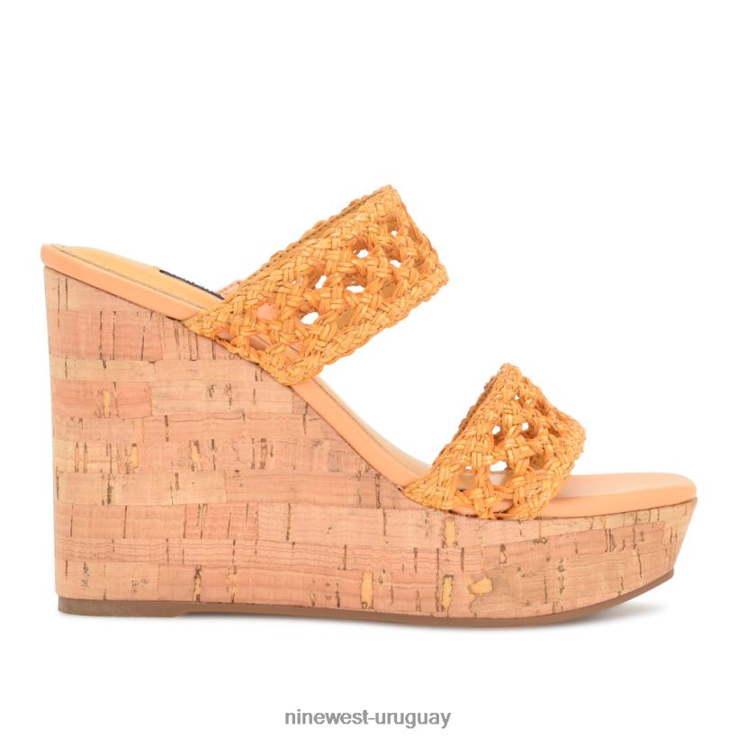 BD0422740 Nine West sandalias con cuña kalani amarillo