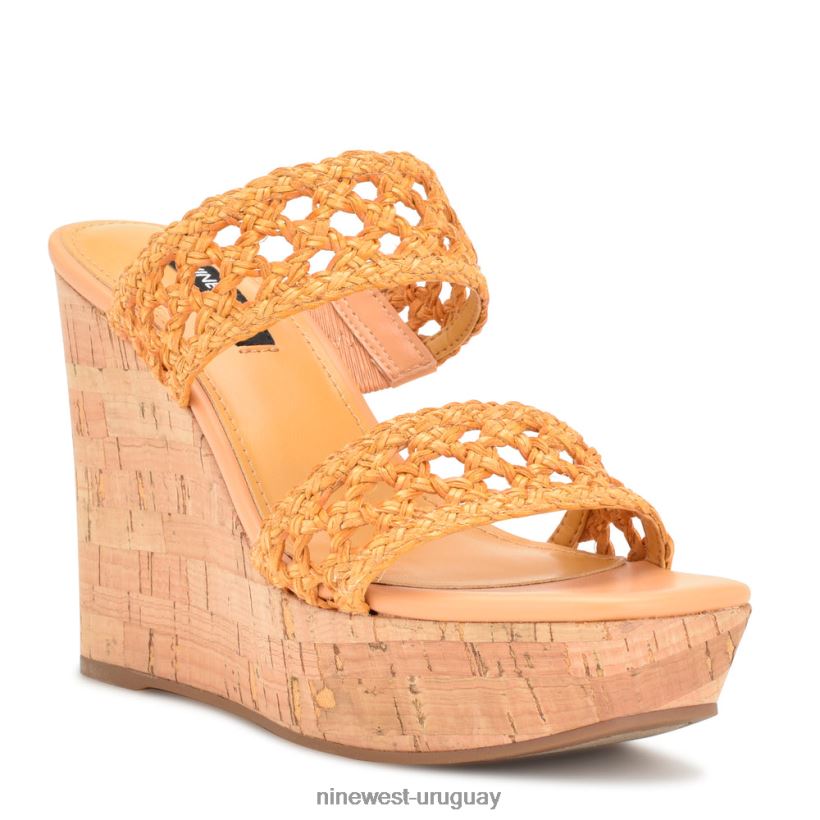 BD0422740 Nine West sandalias con cuña kalani amarillo