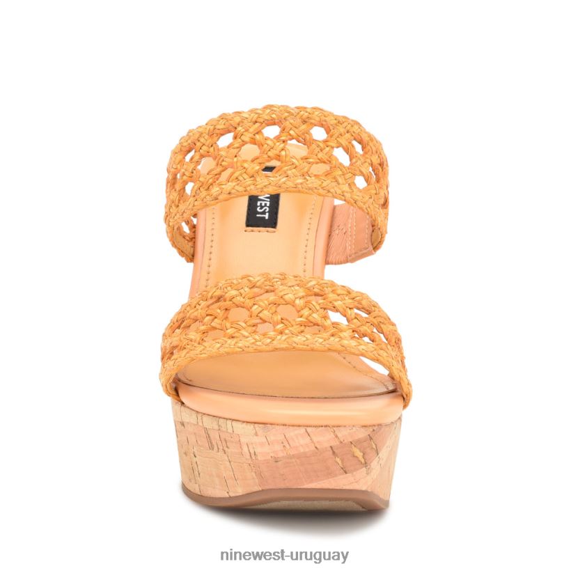 BD0422740 Nine West sandalias con cuña kalani amarillo