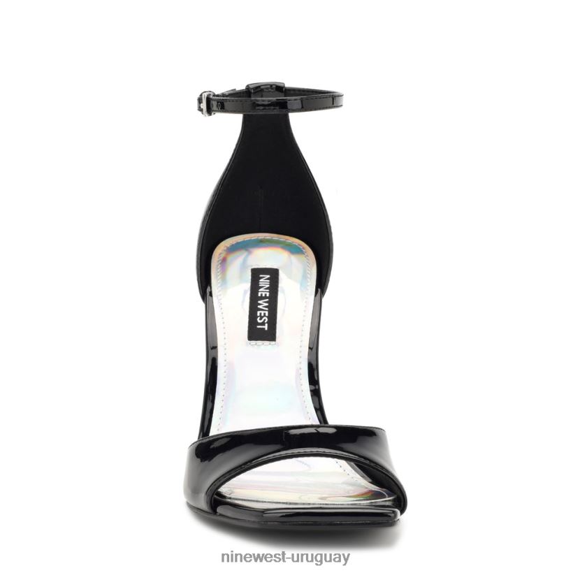 BD0422750 Nine West sandalias cuña hallena charol negro