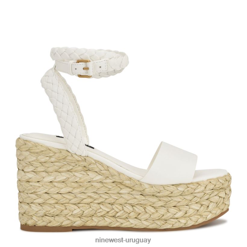 BD0422751 Nine West sandalias keily alpargatas con cuña blanco