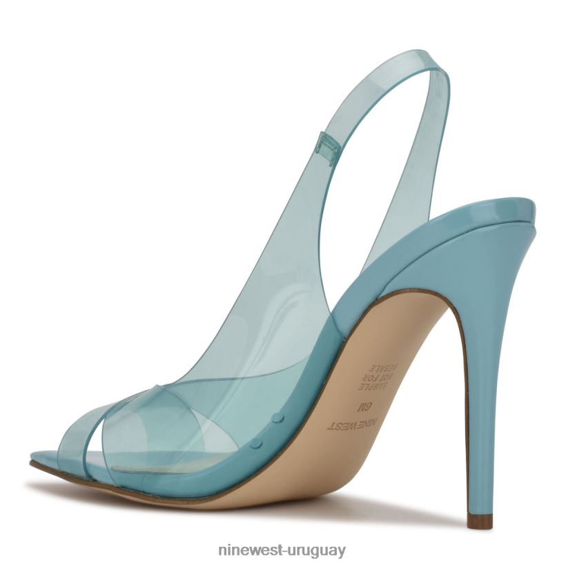 BD04221046 Nine West sandalias de tacón con tira trasera en lunares azul