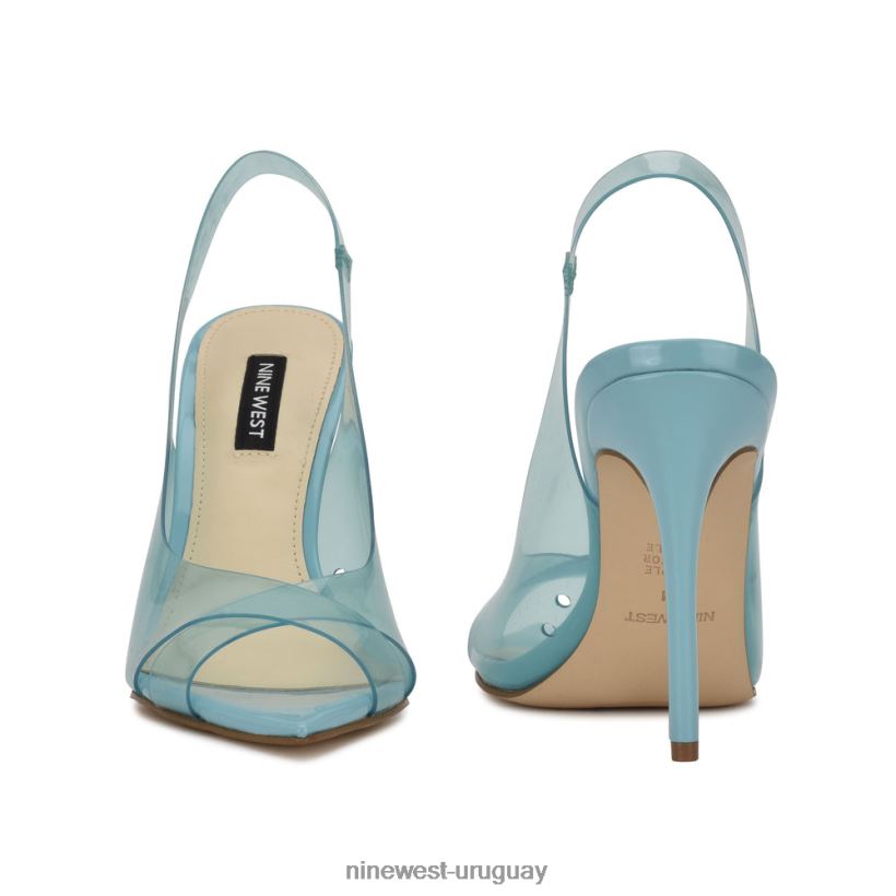 BD04221046 Nine West sandalias de tacón con tira trasera en lunares azul