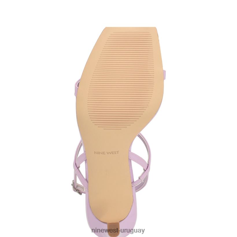 BD0422164 Nine West sandalias con tacón y tira trasera Olah charol lila