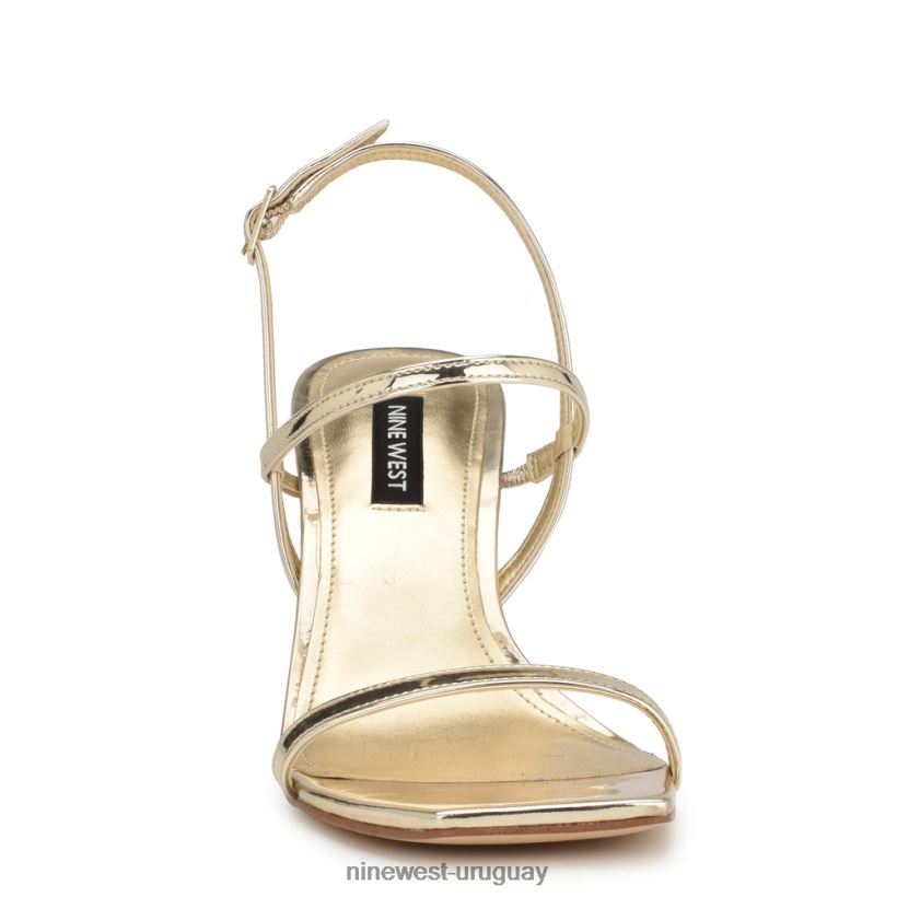 BD04221715 Nine West sandalias con tacón y tira trasera Olah platino