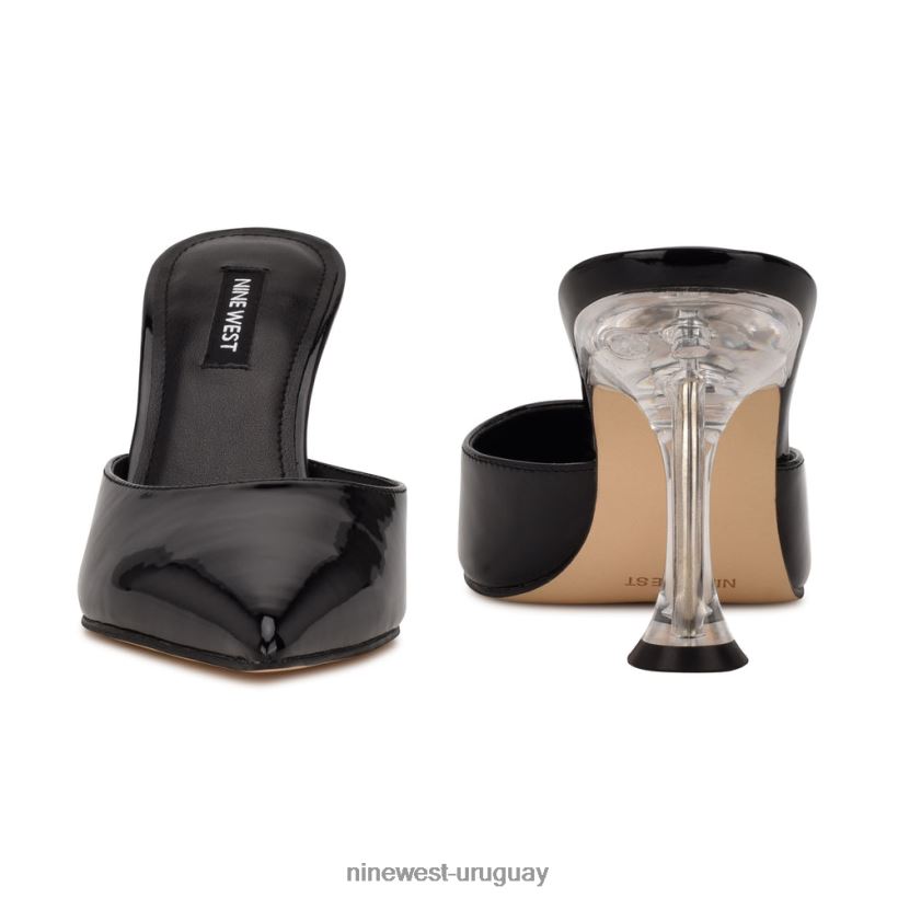 BD04222014 Nine West mules con punta puntiaguda negro