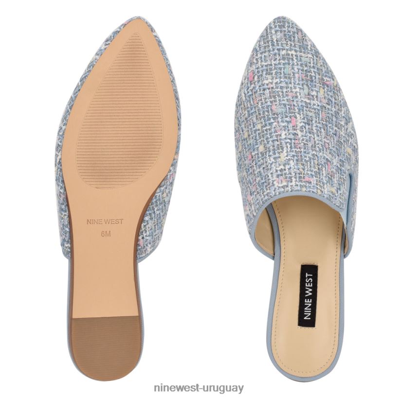 BD04222347 Nine West mules freeda con puntera puntiaguda boucle azul claro