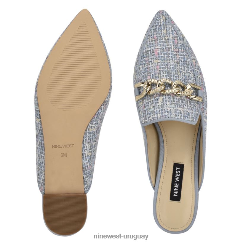 BD04222348 Nine West mules azur con puntera puntiaguda