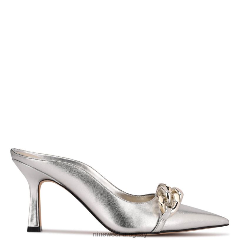 BD0422712 Nine West mules con tacón sauci plata