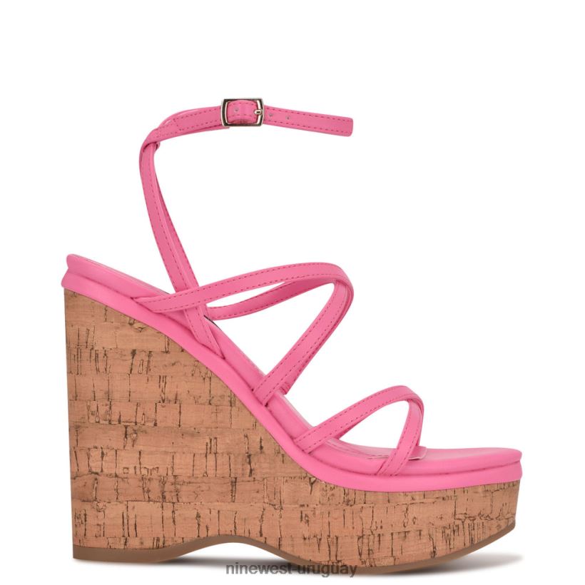BD0422848 Nine West sandalias rachal con cuña rosa