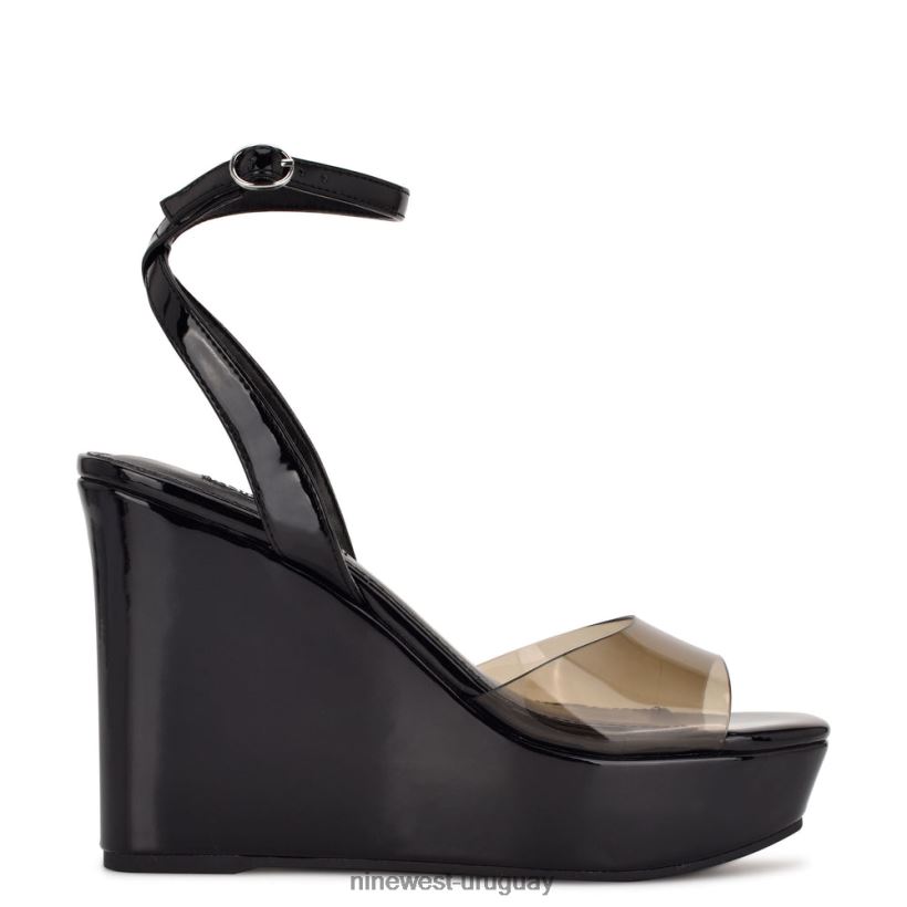 BD0422853 Nine West sandalias klear con plataforma y tira en el tobillo