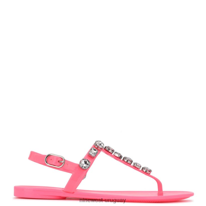 BD0422814 Nine West sandalias de gelatina de enebro Rosa neón