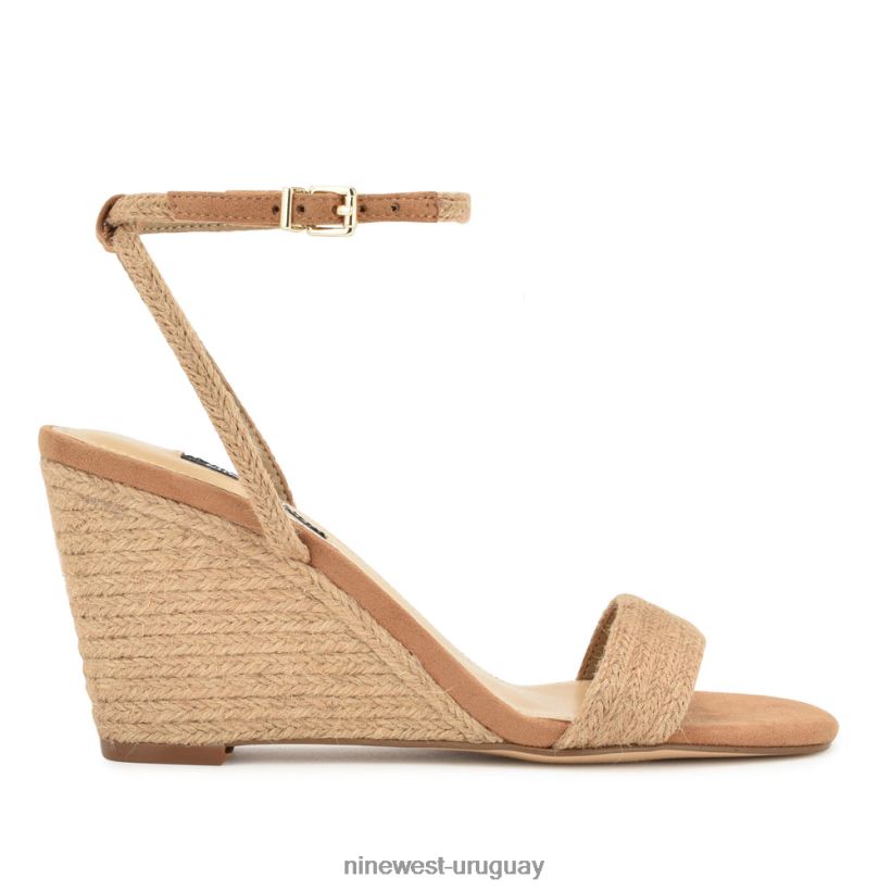 BD0422828 Nine West sandalias nilo con cuña tejido bronceado