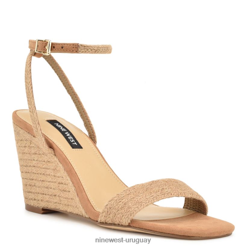 BD0422828 Nine West sandalias nilo con cuña tejido bronceado