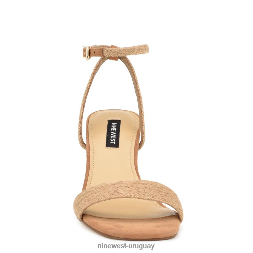 BD0422828 Nine West sandalias nilo con cuña tejido bronceado