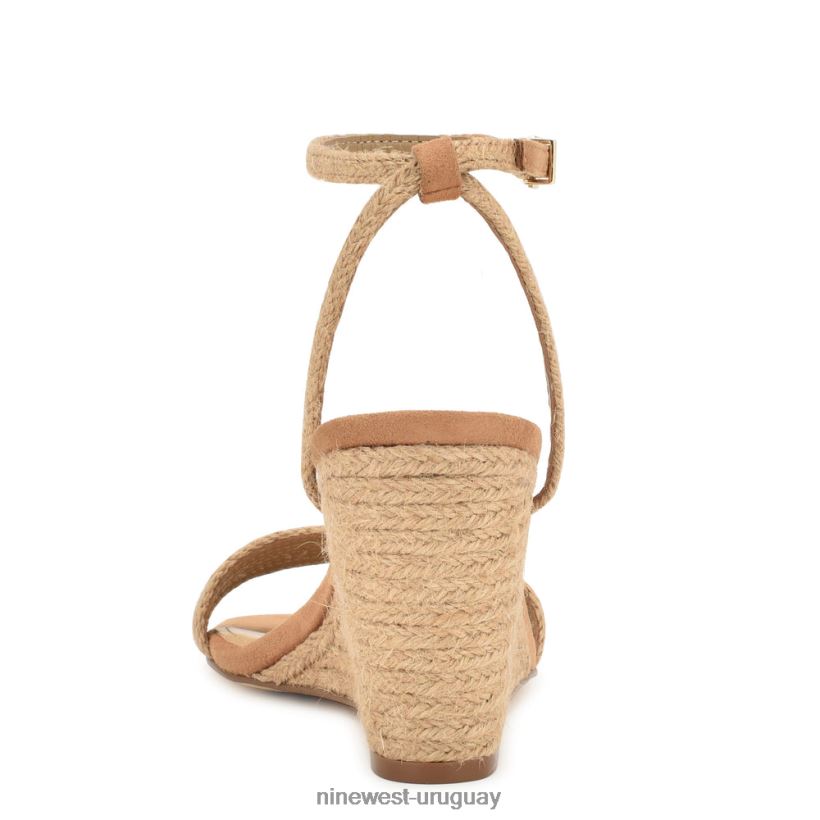 BD0422828 Nine West sandalias nilo con cuña tejido bronceado