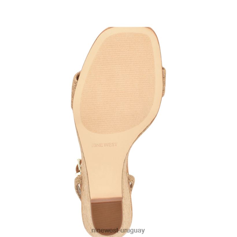 BD0422828 Nine West sandalias nilo con cuña tejido bronceado