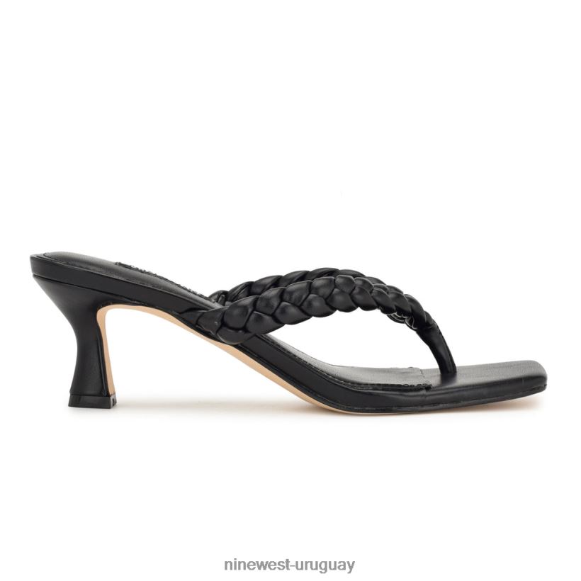 BD04221081 Nine West sandalias con tacón de ángel negro