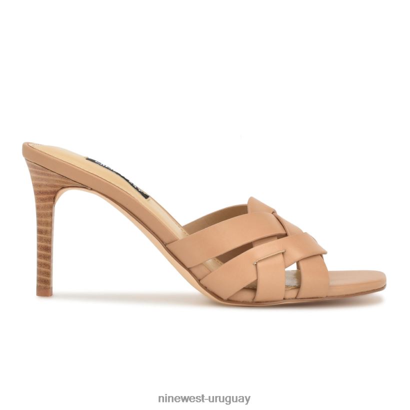 BD0422130 Nine West sandalias con tacón Linette natural