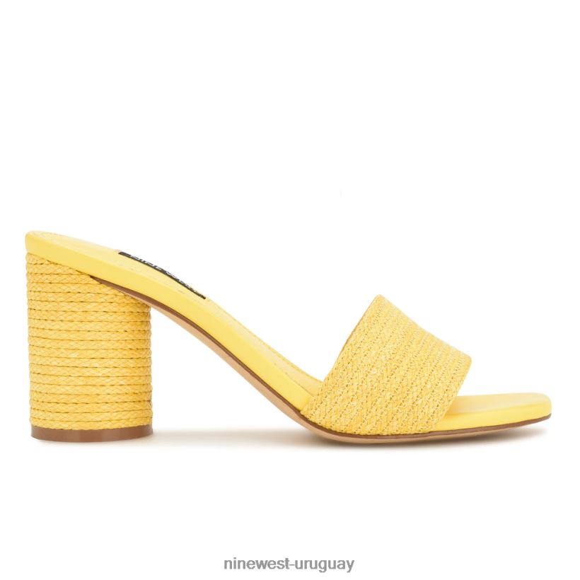 BD0422140 Nine West sandalias de tacón mapeli amarillo