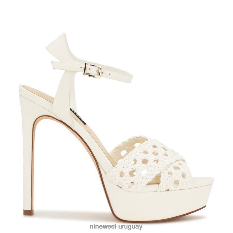 BD0422153 Nine West sandalias grecia plataforma blanco