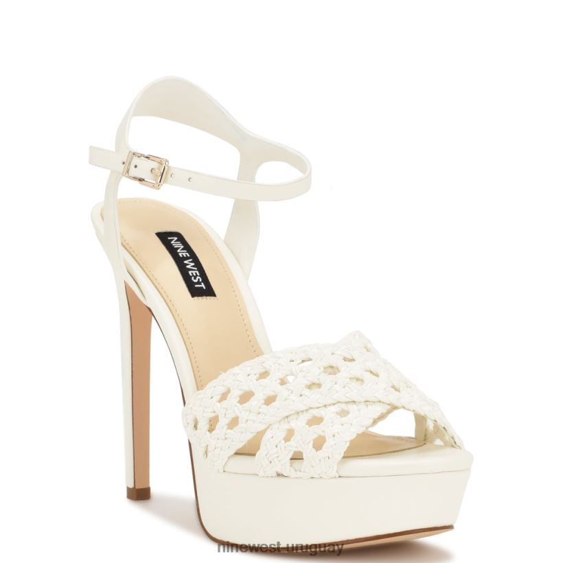 BD0422153 Nine West sandalias grecia plataforma blanco