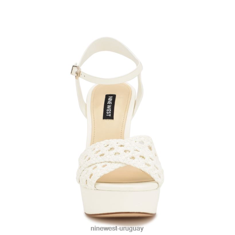 BD0422153 Nine West sandalias grecia plataforma blanco