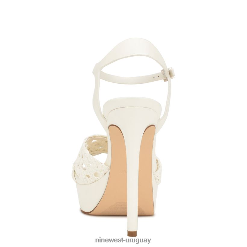 BD0422153 Nine West sandalias grecia plataforma blanco