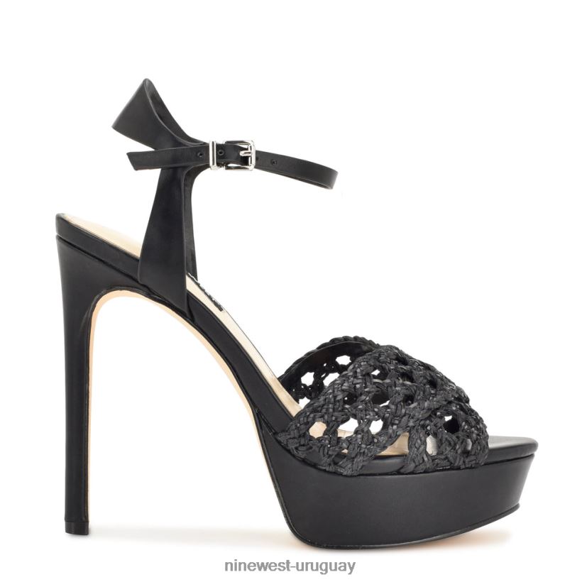 BD0422155 Nine West sandalias grecia plataforma negro