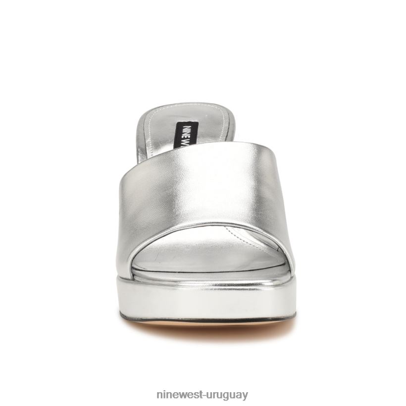 BD0422157 Nine West sandalias beez con plataforma plata