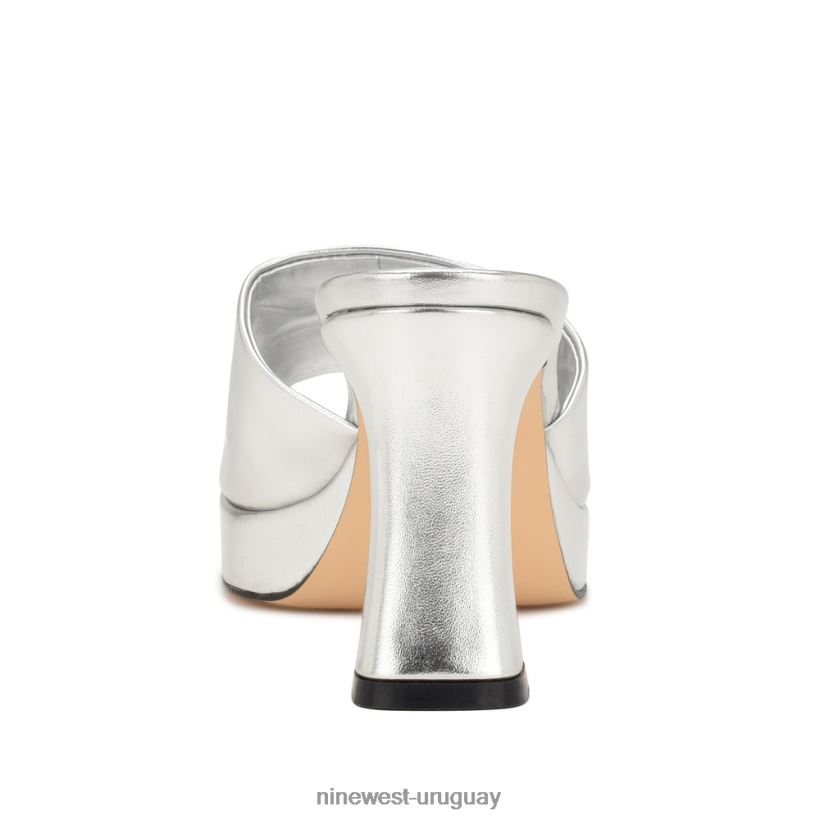 BD0422157 Nine West sandalias beez con plataforma plata