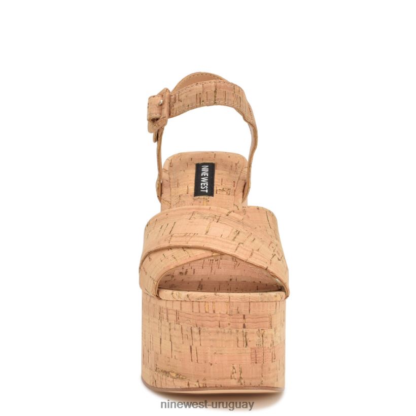 BD0422160 Nine West sandalias con plataforma rilay corcho natural