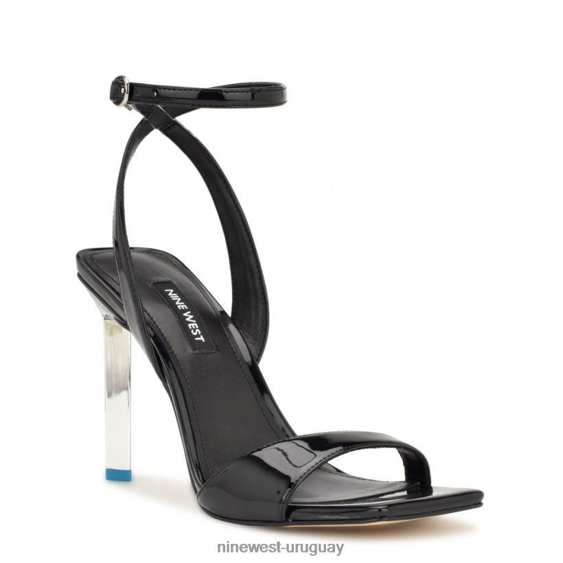 BD04221734 Nine West sandalias de tacón maris charol negro