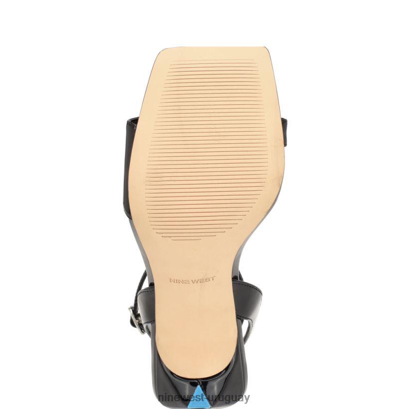 BD04221734 Nine West sandalias de tacón maris charol negro