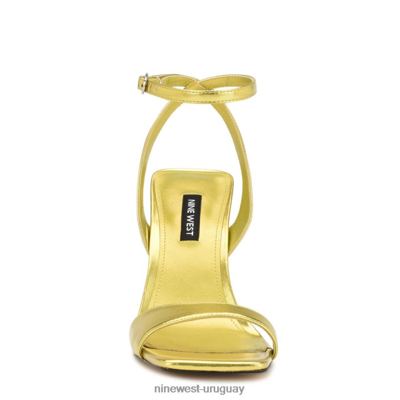 BD04221735 Nine West sandalias de tacón maris amarillo metalizado