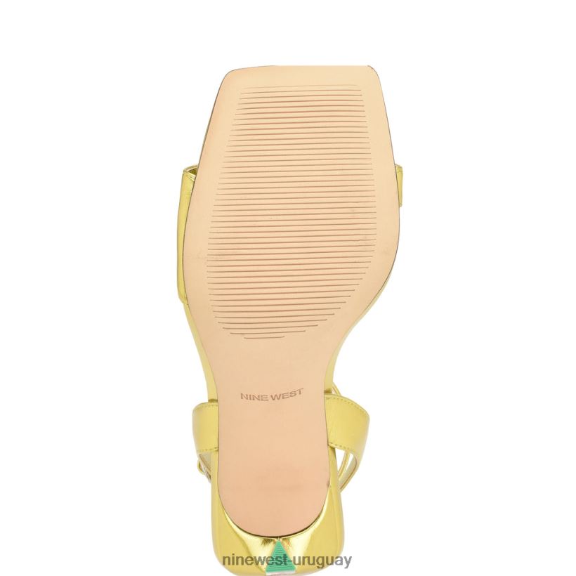 BD04221735 Nine West sandalias de tacón maris amarillo metalizado