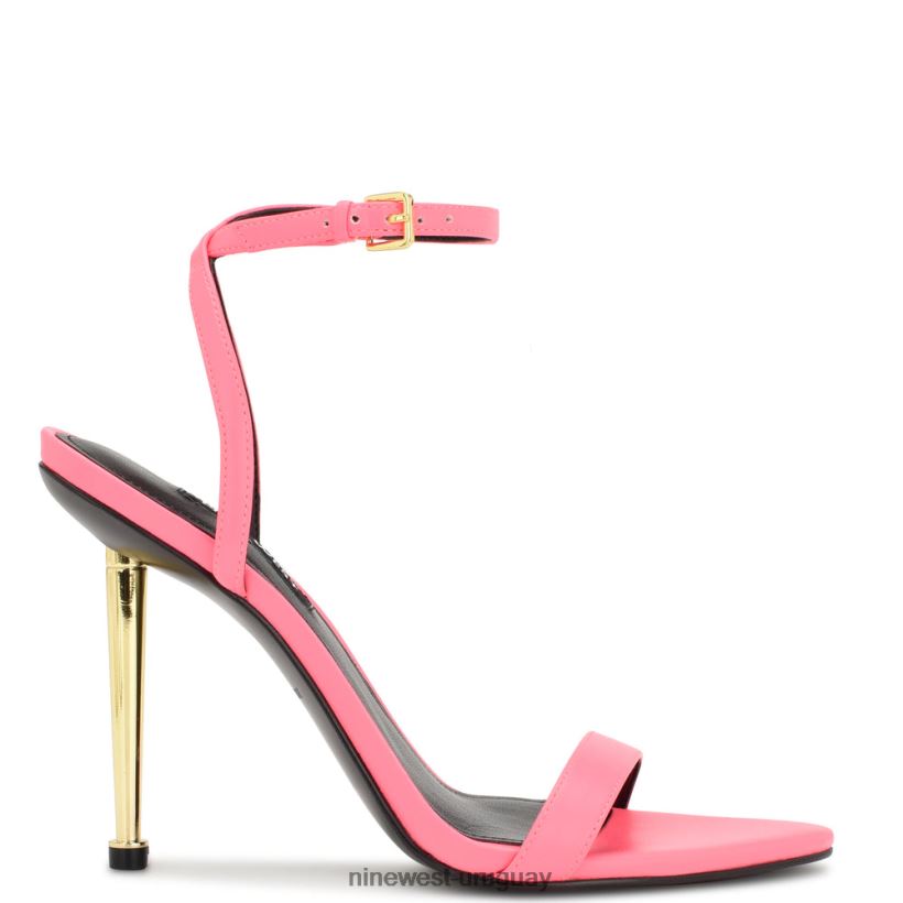 BD04221737 Nine West sandalias reina con tira en el tobillo Rosa neón