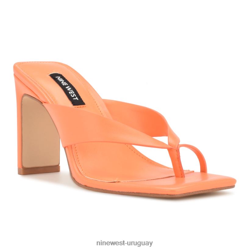 BD0422174 Nine West sandalias de dedo con tacón durlife naranja