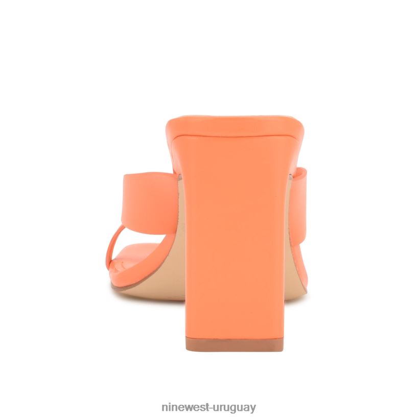 BD0422174 Nine West sandalias de dedo con tacón durlife naranja