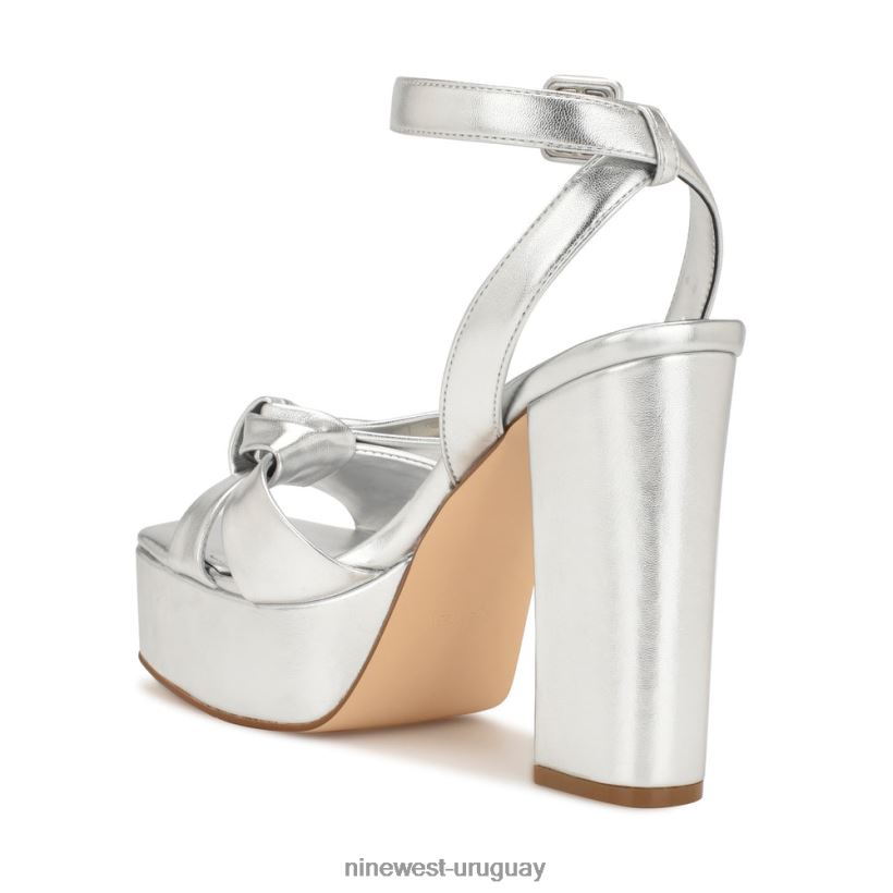 BD04221769 Nine West sandalias con plataforma rippa plata