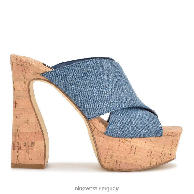 BD0422178 Nine West sandalias con plataforma girlz mezclilla azul