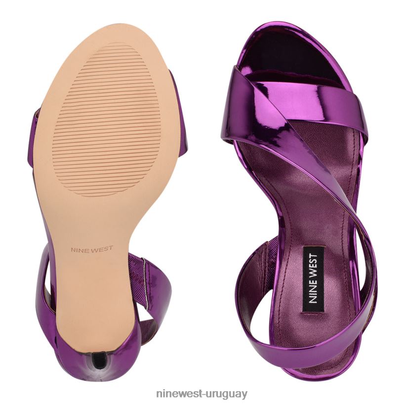 BD04221837 Nine West sandalias de vestir itzel espejo morado metalizado