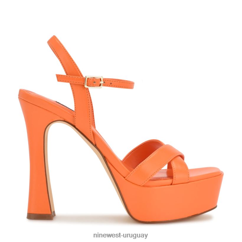 BD0422186 Nine West sandalias con plataforma iriv naranja