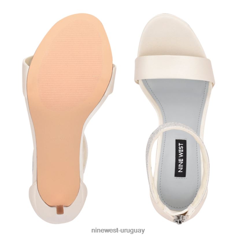 BD04221893 Nine West sandalias de tacón con tira en el tobillo Marfil