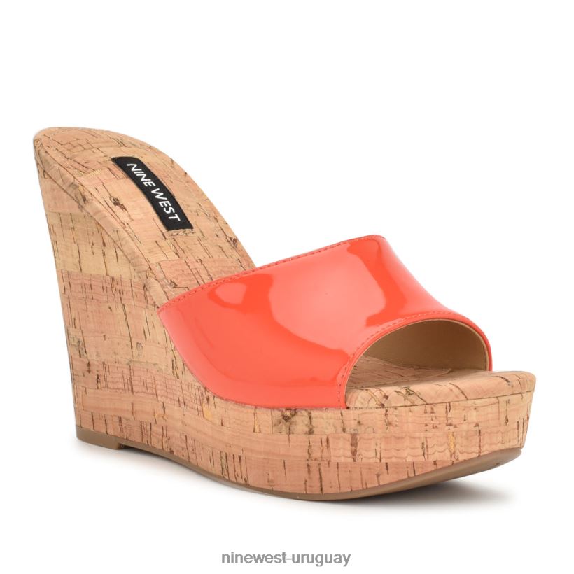 BD0422196 Nine West sandalias herden con cuña naranja