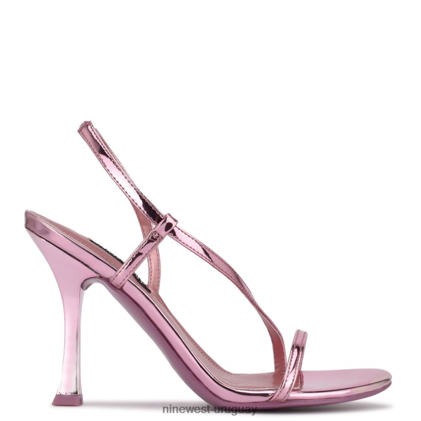 BD04221982 Nine West sandalias de vestir isaw rosa metalizado